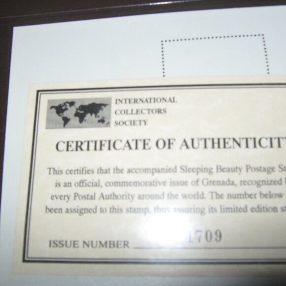 NEW Disney Grenada $5 Stamps Classic Fairy Tales - Six with COA - Picture 3 of 13